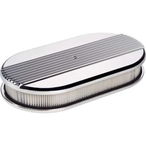 BILLET SPECIALTIES #15640 Large Ribbed Oval Air Cleaner