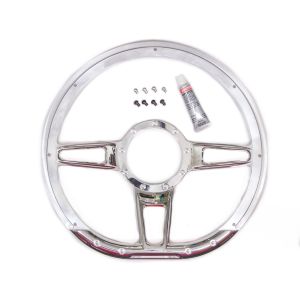 BILLET SPECIALTIES #29409 Steering Wheel Formula D-Shaped 14in Polished