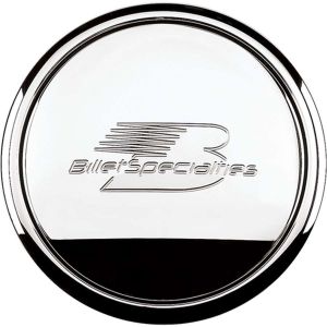 BILLET SPECIALTIES #32620 Polished Horn Button Billet Logo