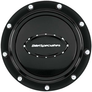 BILLET SPECIALTIES #32719 Horn Button Riveted Black Anodized
