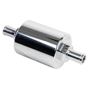 BILLET SPECIALTIES #42130 In Line Fuel Filter 3/8 in Barbed Polished
