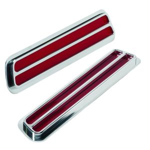 BILLET SPECIALTIES #61737 1969 Camaro Taillights Polished Slotted