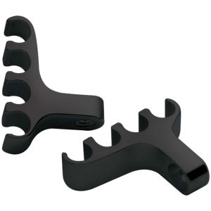 BILLET SPECIALTIES #69784 4 Wire Separator Valve Cover Mount Black Pair