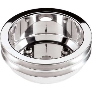 BILLET SPECIALTIES #78220 SBC 2 GRV Crank Pulley LWP Polished