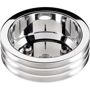 BILLET SPECIALTIES #78230 SBC 3 GRV Crank Pulley LWP Polished