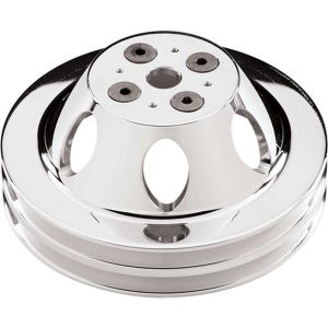 BILLET SPECIALTIES #82220 Polished BBC 2 Groove Upper Pulley
