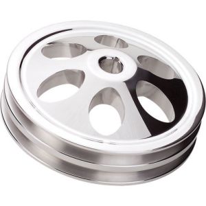 BILLET SPECIALTIES #86220 Power Steering Pulley 2 Groove Keyway 66-76 GM