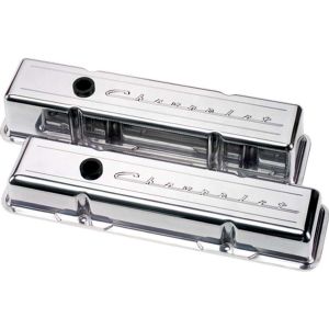 BILLET SPECIALTIES #95223 SBC Script Tall Valve Covers