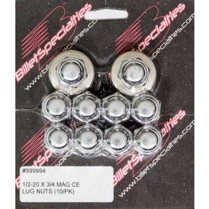 BILLET SPECIALTIES #999994 1/2-20 X 3/4 Mag Lug Nuts (10/PK)