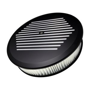 BILLET SPECIALTIES #BLK15820 Air Cleaner 14in Round Ball Milled Black