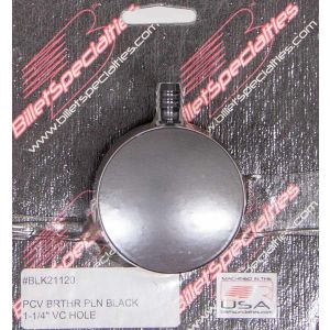 BILLET SPECIALTIES #BLK21120 PCV Breather 1-1/4in VC Hole Black