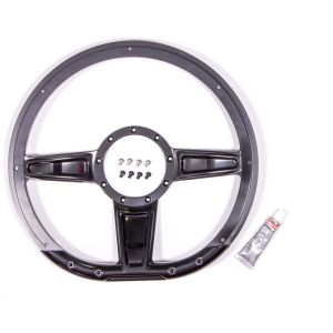BILLET SPECIALTIES #BLK29402 Steering Wheel Camber D-Shaped 14in Black