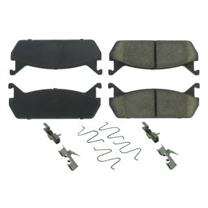 CENTRIC BRAKE PARTS #105.0458 Posi-Quiet Ceramic Brake Pads with Shims and Har
