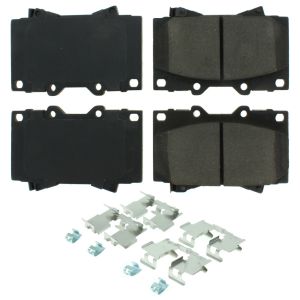 CENTRIC BRAKE PARTS #105.0772 Posi-Quiet Ceramic Brake Pads with Shims and Har