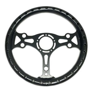 CHASSIS ENGINEERING #C/E2741 13in Black Alum. Dished Steering Wheel