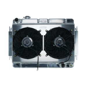 COLD CASE RADIATORS #CHE542AK 66-67 Chevelle Radiator & Dual 12in Fan Kit AT