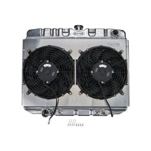 COLD CASE RADIATORS #FOM588AK 67-70 Mustang BB 24in Ra diator & 16 Fan Kit AT