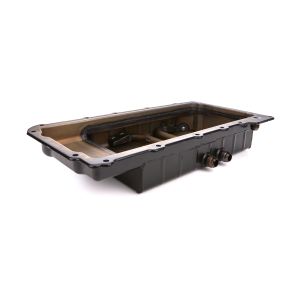 CHAMP PANS #LS1150 LS Steel Dry Sump Oil Pan - Black