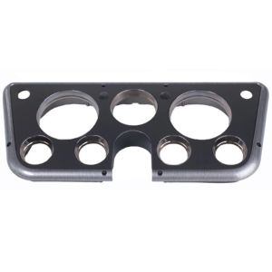 CLAYTON MACHINE WORKS #6772-B Gauge Bezel 67-72 GM P/U Brushed With Gray