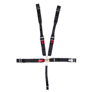 CROW SAFETY GEAR #11014DB 5-Pt Harness Small Latch Blk Hans Wrap Around Pul