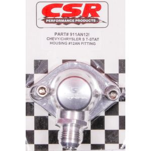 CSR PERFORMANCE #911AN12C Chevy Swivel Thermostat Housing - Clear
