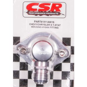 CSR PERFORMANCE #911AN16C Chevy Swivel Thermostat Housing - Clear