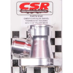 CSR PERFORMANCE #914C Chevy 360 Swivel Filler Neck - Clear