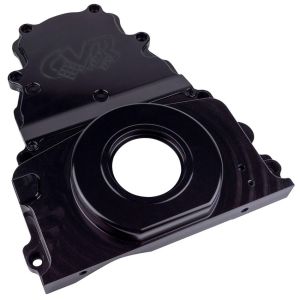 CVR PERFORMANCE #TC2327BK GM LS Billet Timing Cover 2-Piece Black