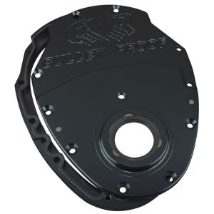 CVR PERFORMANCE #TC2350BK SBC Billet Timing Cover 2-Piece - Black Anodized