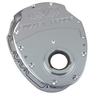 CVR PERFORMANCE #TC2350CL SBC Billet Timing Cover 2-Piece - Clear Anodized