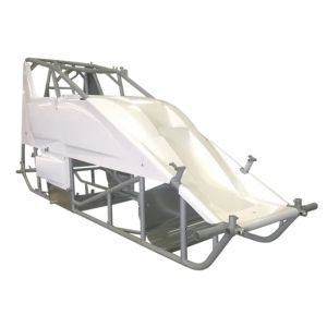 TRIPLE X RACE COMPONENTS #SC-CH-1001872HOPT18 Sprint Car Kit B X-Wedge White Inside Rail Body