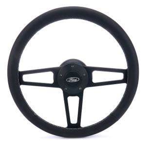 GRANT #1917 T Series Blk Wheel FORD Logo/Install Kit
