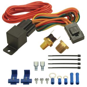 DERALE #16721 190F Fan Switch Thermost at Relay Kit 1/8in & 3/8