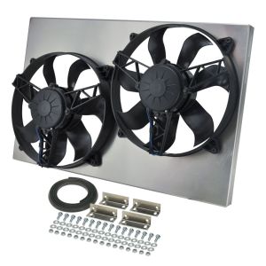 DERALE #16831 Dual RAD Fan w/Alum Shroud Assembly