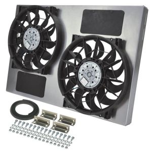 DERALE #16837 Dual RAD Fan w/Alum Shroud Assembly