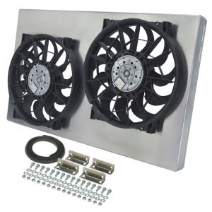 DERALE #16838 Dual RAD Fan w/Alum Shroud Assembly
