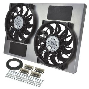 DERALE #16842 Dual RAD Fan w/Alum Shroud Assembly
