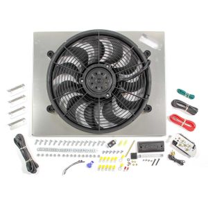 DERALE #66822 PWM Single RAD Fan/ Aluminum Shroud Assembly