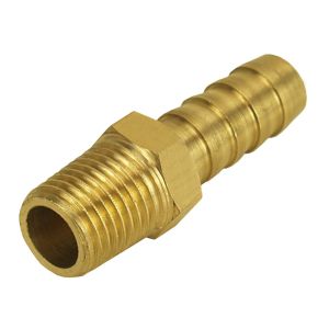DERALE #98100 Straight Hose Barb Fitti ng 1/4 NPT M x 3/8 Barb