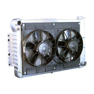 DEWITTS RADIATOR #32-4139022M Radiator w/Fans Camaro 67-69 BBC Man Trans Raw