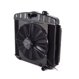DEWITTS RADIATOR #32-4239013A Radiator w/Fans 55-57 Chevy Auto Trans Black