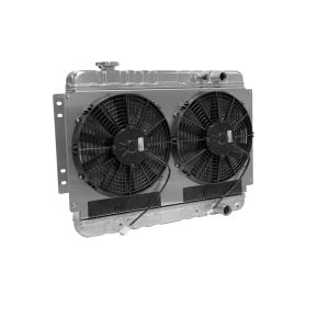 DEWITTS RADIATOR #32-6139034A Radiator w/Fans Chevelle LS 73-77 Auto Trans Raw