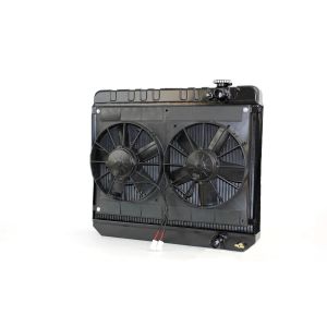 DEWITTS RADIATOR #32-6239017M Radiator w/Fans C-10 Trk LS 63-66 Man Trans Blk