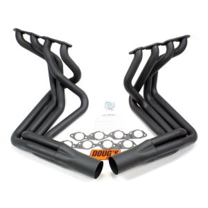 DOUGS HEADERS #D381-B BBC Side Mount Headers - Black - 63-82 Vette