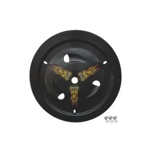 DOMINATOR RACE PRODUCTS #1007-D-BK Wheel Cover Dzus-On Black Real Style