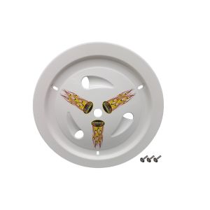 DOMINATOR RACE PRODUCTS #1013-B-WH Wheel Cover Bolt-On White