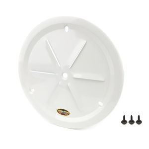 DOMINATOR RACE PRODUCTS #1031-B-WH Wheel Cover Louver Vent Alum Bolt 15in White