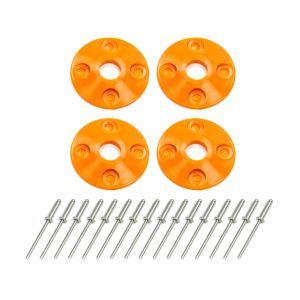 DOMINATOR RACE PRODUCTS #1202-OR Scuff Plate Plastic 4pk Orange