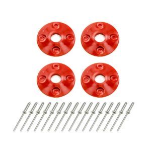 DOMINATOR RACE PRODUCTS #1202-RD Scuff Plate Plastic 4pk Red