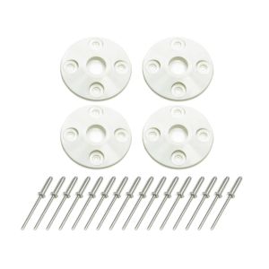 DOMINATOR RACE PRODUCTS #1202-WH Scuff Plate Plastic 4pk White